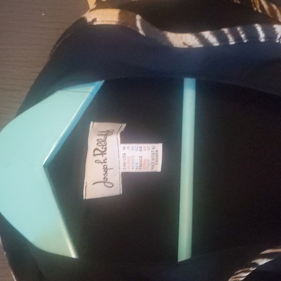 Joseph Ribkoff Black Cardigan with Ruffle Detail - Picture 3 of 4